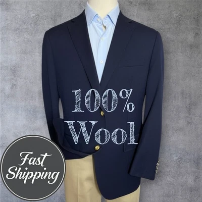 AMERICAN LIVING Мужская темно-Blazer 44R Sport пальто две пуговицы куртка 100% шерсти - Изображение 1 из 4