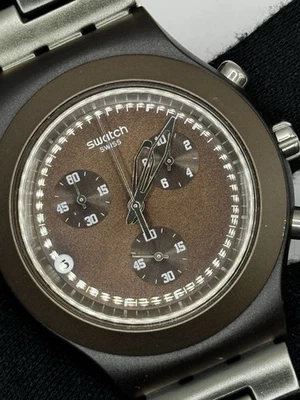 Reloj Swatch Irony Cronógrafo Aluminio 45mm Hombre - Hecho en Suiza - 4 Joyas - Fecha Foto 1 de 4