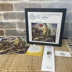 Nautilus Wooden Puzzle Liberty Leading The People Eugene Delacroix 466 piece  - Picture 1 of 17