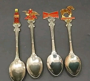 Coca-Cola, Anheuser-Busch, Budweiser & Clydesdales Souvenir Spoons - Set Of 4 - Picture 1 of 8