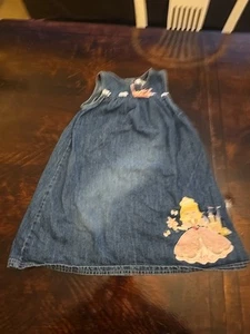princess girls denim dress short sleeve button front size 6/6X - Picture 1 of 4