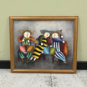 Joyce J. Roybal Signed Painting Oil on Canvas Three Musicians Framed - Picture 1 of 15
