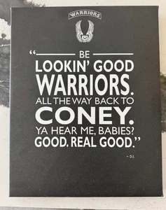 Cult Class is Movie 1979 The Warriors lienzo envuelto 14 X 11 “Be Looking Good” - Imagen 1 de 3
