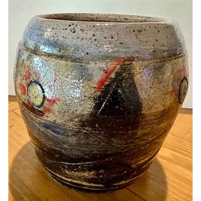 Vaso decorativo de cerâmica vitrificada artesanal estúdio vaso decorativo - Imagem 1 de 4