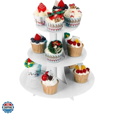 Soporte para Cupcakes de 3 Niveles, Soporte para Pasteles, Torre de Soporte para Cupcakes Hágalo Usted Mismo en Niveles para D... Foto 1 de 4