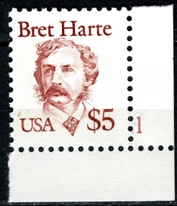 SC# 2196 - 1986-94 Great Americans Series - $5.00 Bret Harte - MNH Single - Picture 1 of 1