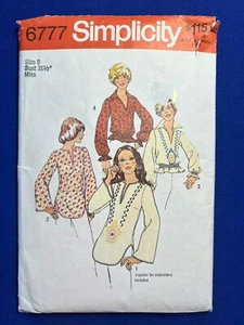 Simplicity Sewing Pattern 6777 Misses' Pullover Tops Size 8 UNCUT - Picture 1 of 2