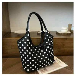  Borsa a Pois stile vintage in Nylon - Sped.Inclusa - Foto 1 di 5