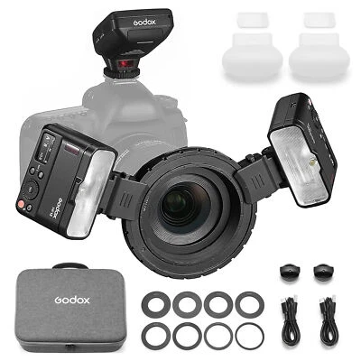 Kit de flash macro GODOX MF12-DK1 que incluye 2 flash MF12 apagado-TTL H6Q8 Foto 1 de 4