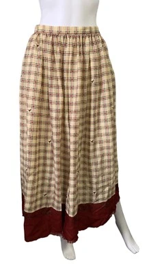VTG Ralph Lauren Country Wool Plaid Skirt Embroidered Pheasant Heritage Tartan - Image 1 of 4