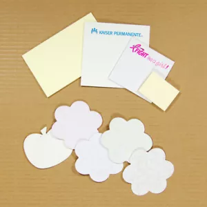 Blocs de notas adhesivos papel rascador escritura lote a granel festoneado floral tomate liso - Imagen 1 de 2