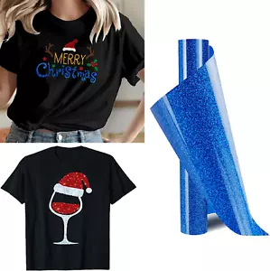 Rollo de vinilo de transferencia de calor azul brillo HTV para camisetas 10x10FT HTVRONT - Imagen 1 de 10