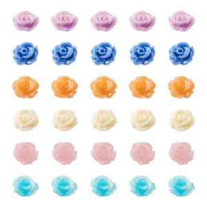 60pcs Rose Flower Shell Beads Mini Loose Spacer Beads DIY Bracelet Craft 8x8.5mm - Picture 1 of 8