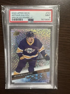 UD Extended 20/21 - Young Guns Rainbow Foil Speckled - Arthur Kaliyev PSA 9 - Image 1 of 2
