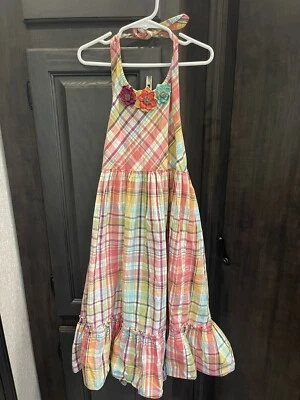 VHTF Gymboree Jungle Gem Girl Talla 12 Soporte Solero Vestido a Cuadros Foto 1 de 3