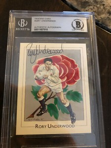 RORY UNDERWOOD ENGLAND '92 TOPPS ANGLO AMERICAN SPORTS AUTO BAS Beckett Rare!