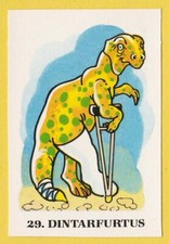 Unusually Funny Factory Prehistorigum - UK Trade Trading card #29 Dintarfurtus
