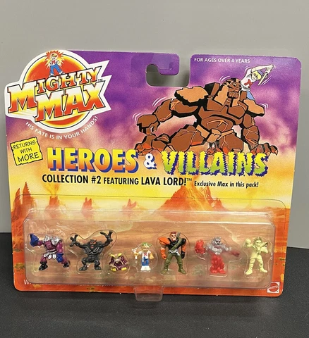 MOC Sealed 1994 Mighty Max Heroes & Villains Collection #2 Lava Lord Cover