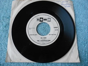 VINTAGE 1960'S THE CHANCELLORS SO FINE / I'M A MAN 45 RPM AUDITION RECORD SOMA - Picture 1 of 10