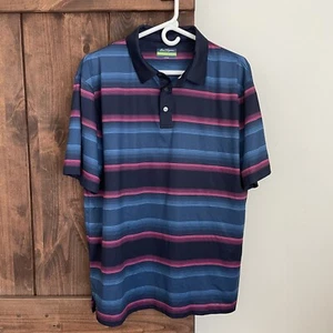 Ben Hogan Performance Men's Striped Polo Golf Shirt Short Sleeve Size Large - Picture 1 of 9