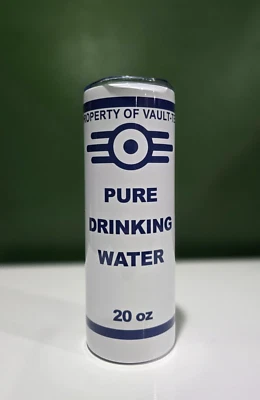 Vaso de agua potable Fallout Pure - Hecho a mano 20 OZ vaso delgado con pajita Foto 1 de 4