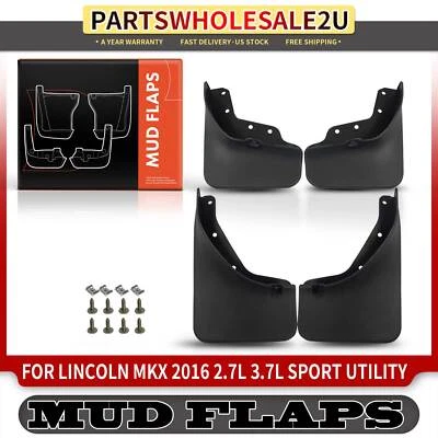 4 piezas protectores contra salpicaduras diestro y derecho guardabarros moldeados para Lincoln MKX 2016 SUV Foto 1 de 4