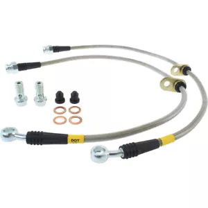StopTech 950.40003 Front Braided Stainless Brake Line Kit for 2002-06 Acura RSX - Foto 1 di 2