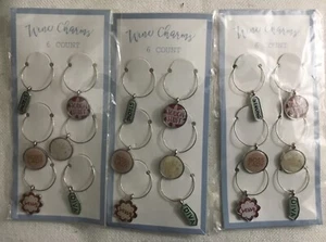 Wine Glass Charms Drink Markers For A Friends Night Out NIP 18 Available - Picture 1 of 3