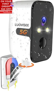 Security Cameras Wireless Outdoor, 2.4G/5G WIFI Magnetic Battery Powered Indoor - Picture 1 of 12