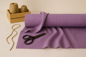 Medium Purple Linen Blend Fabric by the Yard – Sewing, Upholstery & Crafts - Picture 1 of 10