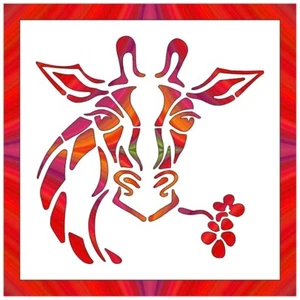 8"x8" Clear Plastic Stencil - Giraffe (MCA8) (.007") - Picture 1 of 2