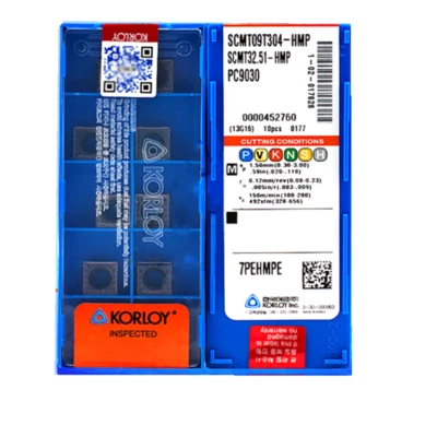 KORLOY SCMT09T304-HMP PC9030 Hartmetall-Wendeschneidplatten CNC-WERKZEUG