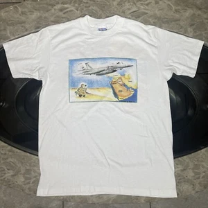 T-shirt vintage Operazione Desert Shield Arabia Saudita 1991 made in USA punto singolo - Foto 1 di 9