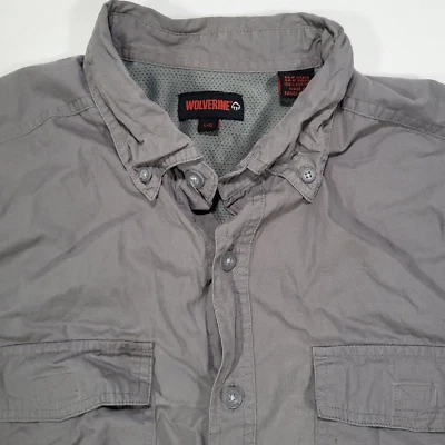 Wolverine Men's Large Gray Short Sleeve Vented Outdoor Hiking Shirt - Image 1 of 4