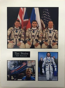 SPACE Tim PEAKE 16 x 12 Montaje T, Astronauta Británico ESA ISS EXPLORACIÓN 46 - Imagen 1 de 1
