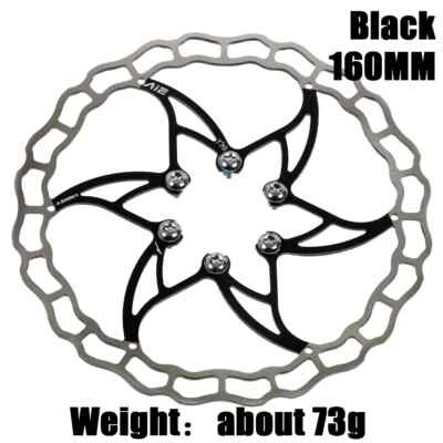 Rotor de bicicleta de carretera de montaña freno de disco súper ligero 140 mm 160 mm 180 mm rotor de 6 pernos Foto 1 de 4