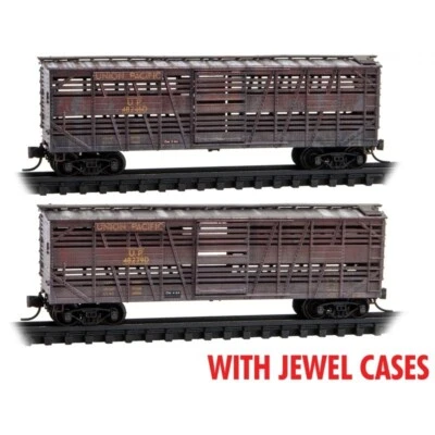 Micro-Trains N 98305046 Union Pacific Weathered Stock Car Set Freight Car - Image 1 of 4