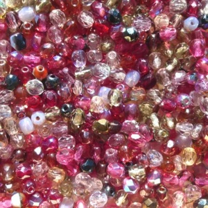 50 Perles à Facettes de boheme 4mm MULTICOLORE TONS MAUVE - Picture 1 of 1