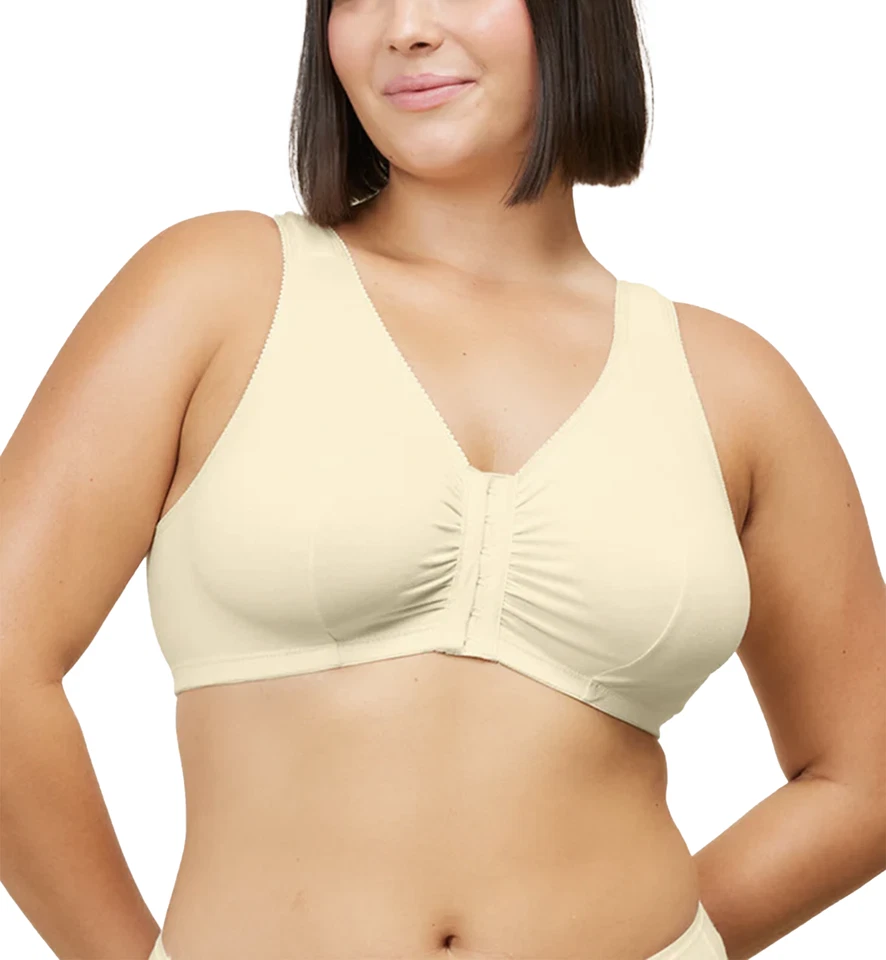Leading Lady Meryl Cotton Front Closure Bra (110) Black,Ecru,Mocha,Pink,Spice... - Image 1 of 4