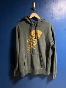 The North Face Hoodie Mens Medium Green Spell Out Half Dome Spell Out B112 - Picture 1 of 2