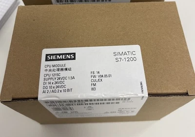 SIEMENS SIMATIC S7-1200 CPU 1215C 6ES7 215-1AG40-0XB0 - NUOVA Come Da Foto - Immagine 1 di 2