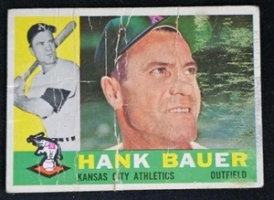 1960 Topps #262 Hank Bauer Kansas City Athletics - PR - Picture 1 of 2