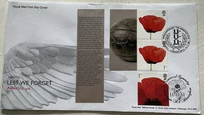 GB QEII 2008 2011 Lest We Forget Poppy FDC The Mall & Monument Road Birmingham - Image 1 of 4