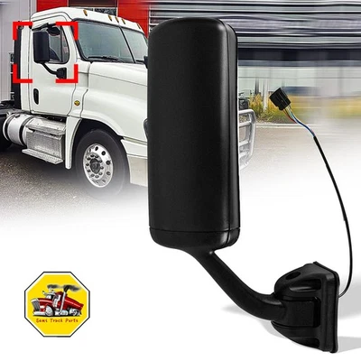 Right Side Door Mirror Heated&Power w/Arm RH For Freightliner Cascadia 2008-2017 - Image 1 of 4