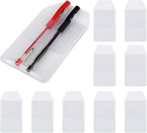 Shirt Pocket Protector 10 Pieces PVC Pocket Protectors for School Hospital Offic - Picture 1 of 12