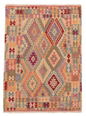 Tapete turco vintage tecido à mão 4'10" x 6'4" tapete tradicional de lã kilim - Imagem 1 de 4