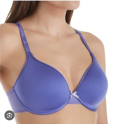 Chantelle Bra 32DD Underwire Purple Satin Lightly Lined Cup 19510 Adjust Straps - Image 1 of 4
