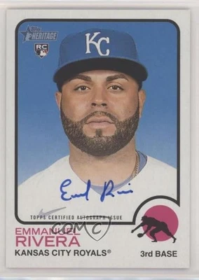 2022 Topps Heritage High Number Real One Emmanuel Rivera #ROA-ER Rookie Auto RC - Image 1 of 2