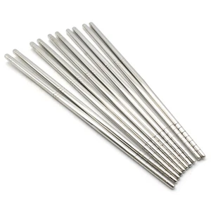 TMAX 5 Pairs Smooth Stainless Steel Chopsticks Dishwasher Safe 10p Asian Kitchen - Picture 1 of 3