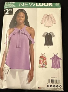 New Look Blouse Cold Shoulder Raglan Sleeve Misses 8 - 20 Pattern  A6490 NEW - Picture 1 of 8
